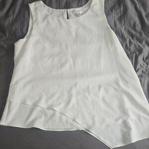 Bisou Bisou White Asymmetrical Blouse